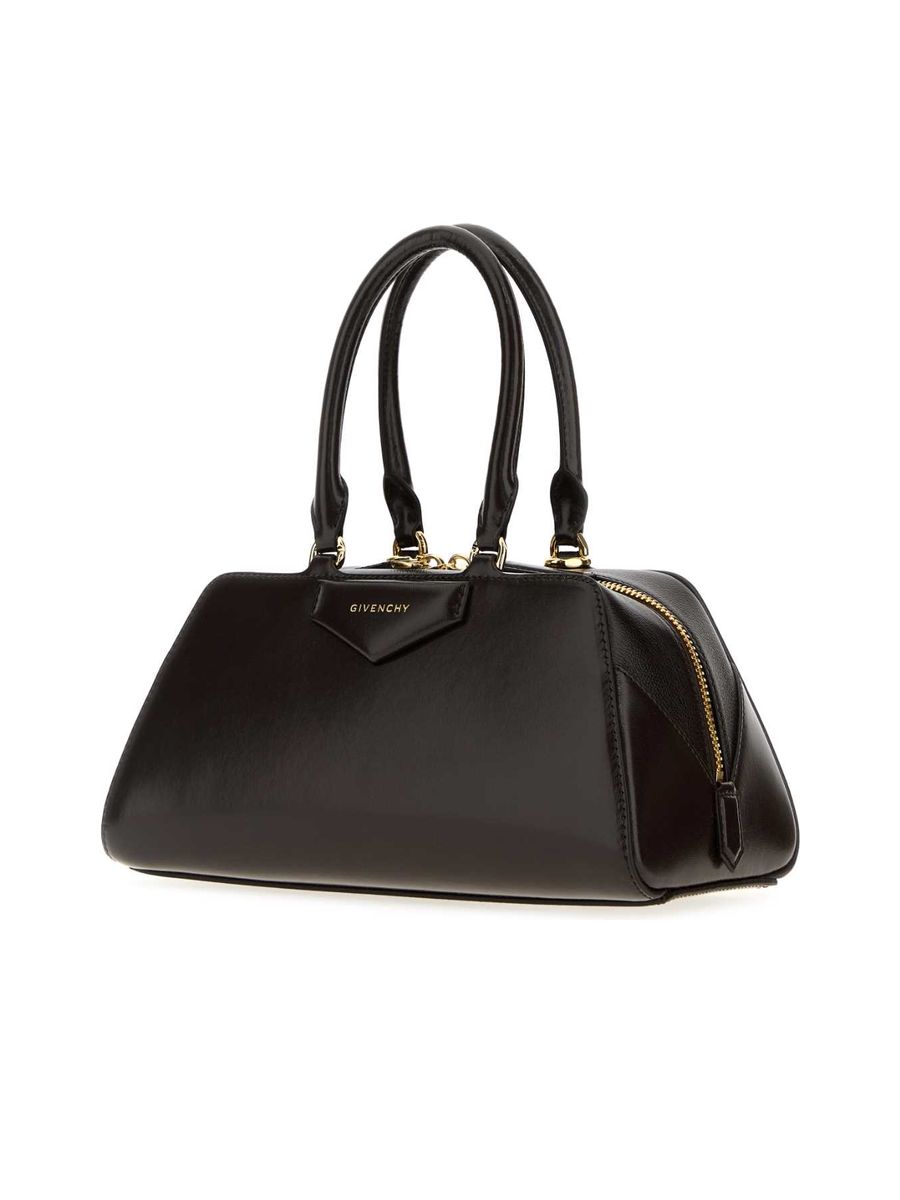 Small Antigona East-West bag in Box leather