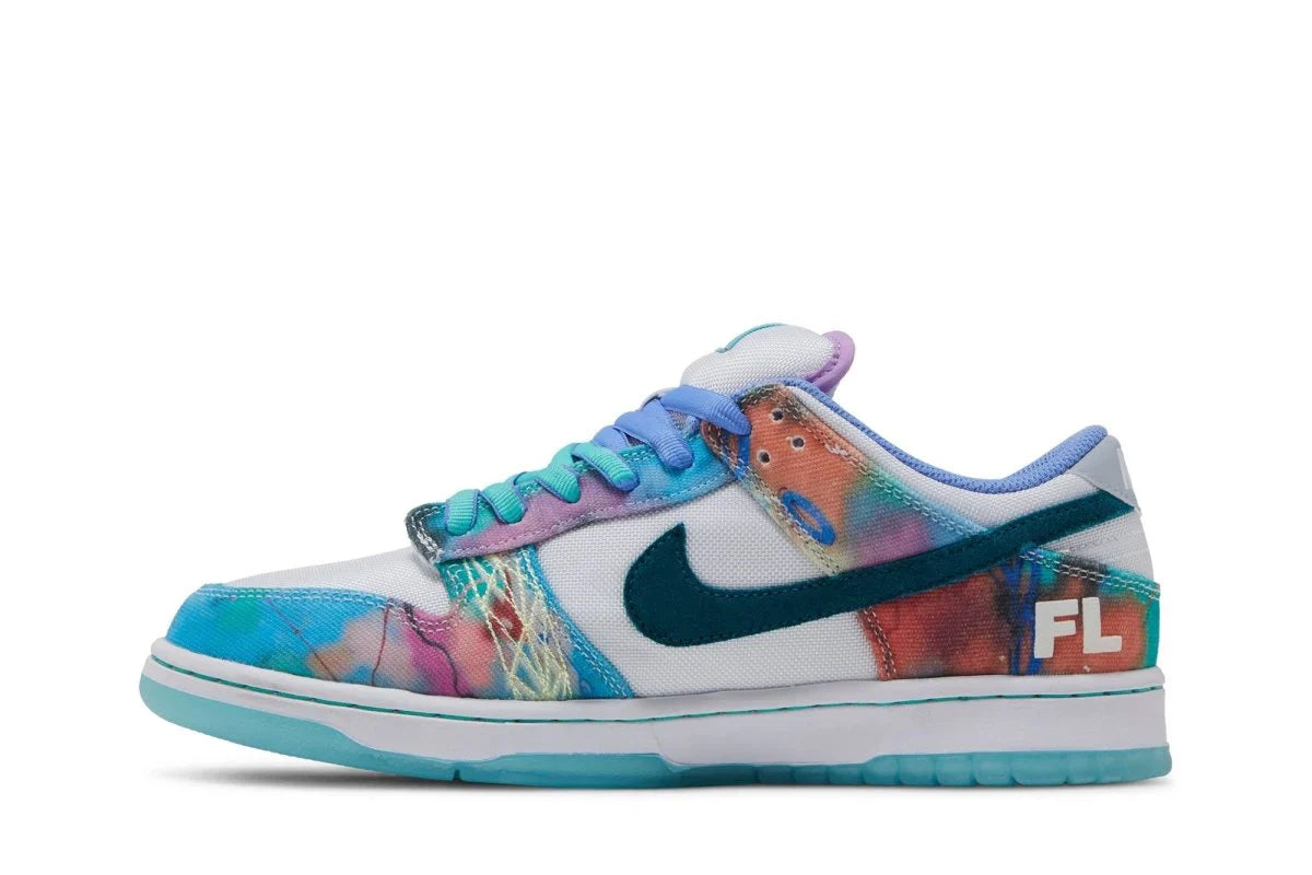 Low x Futura Skateboard Bleached Aqua Blue