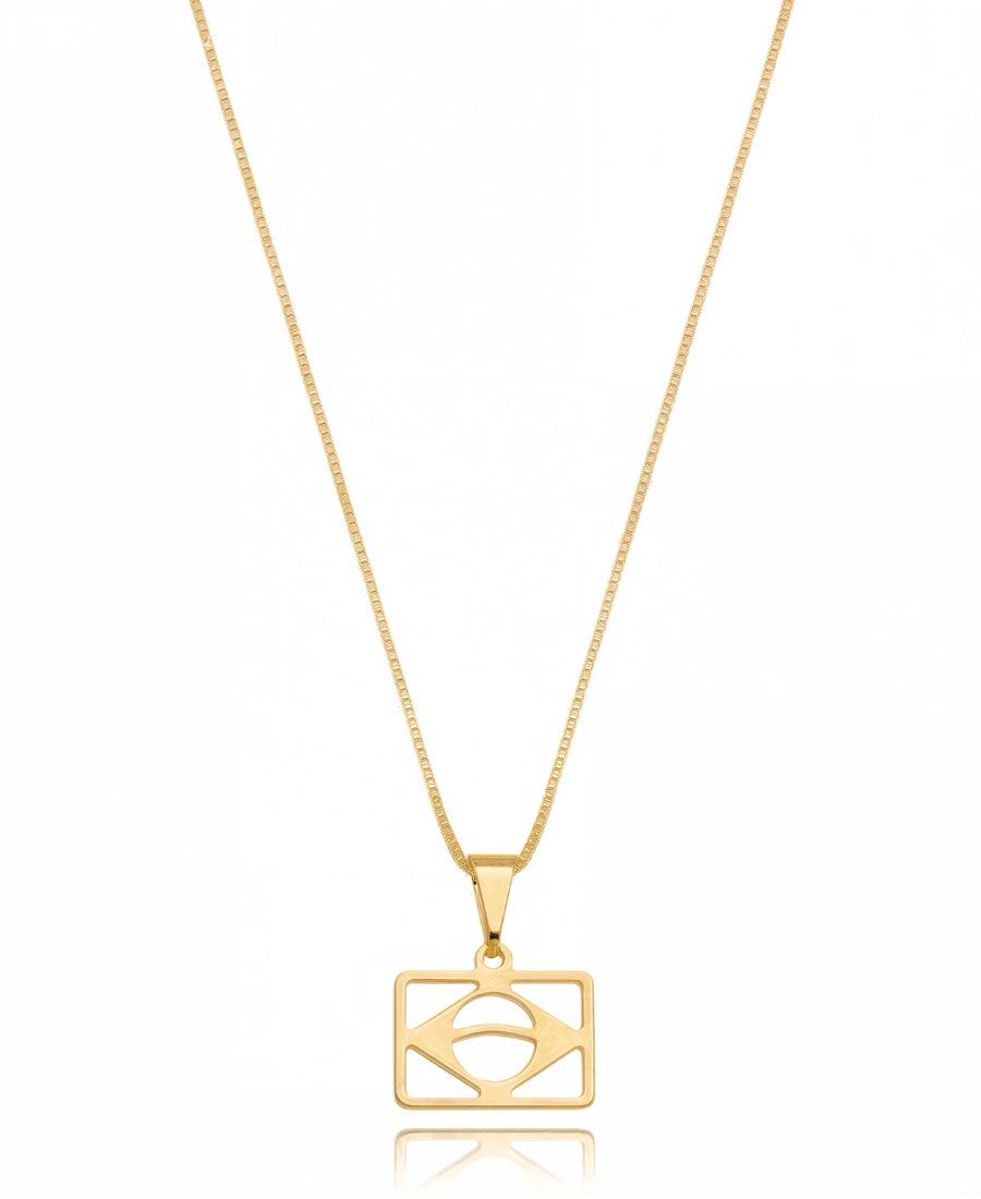 Brazil Pendant Necklace – 18K Gold Plated