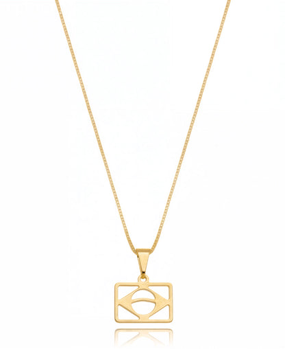 Brazil Pendant Necklace – 18K Gold Plated