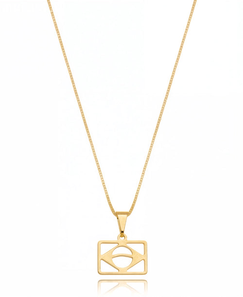 Brazil Pendant Necklace – 18K Gold Plated