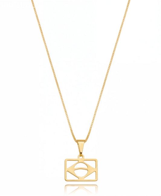 Brazil Pendant Necklace – 18K Gold Plated