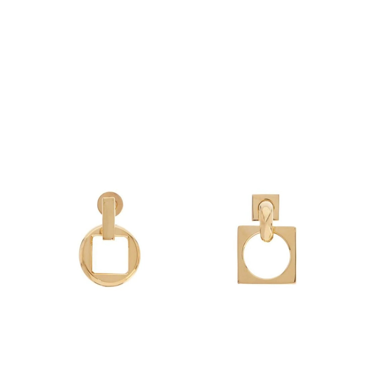 Square Round D Earrings