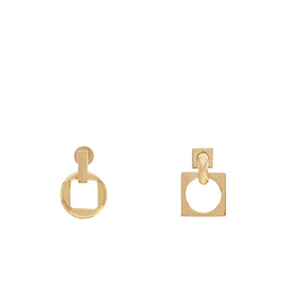 Square Round D Earrings