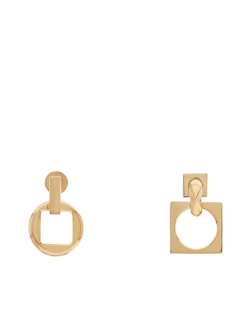 Square Round D Earrings