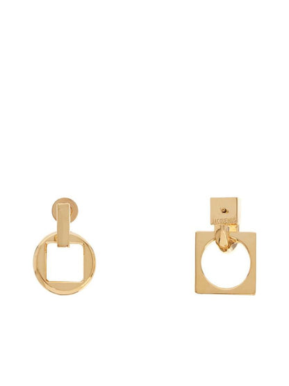 Square Round D Earrings