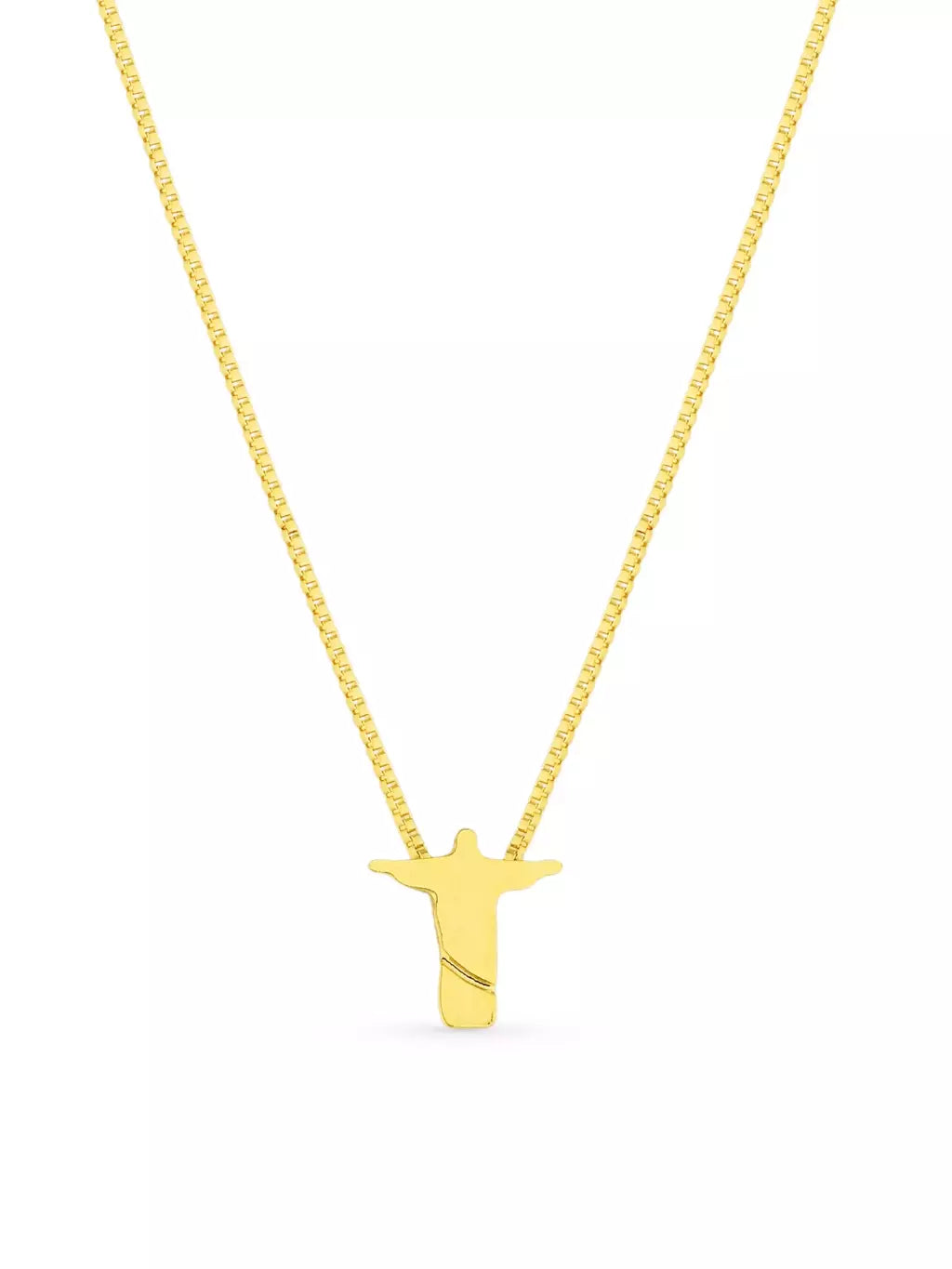 Mini Christ the Redeemer Necklace – 18K Gold Plated