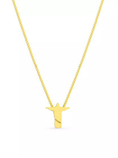 Mini Christ the Redeemer Necklace – 18K Gold Plated