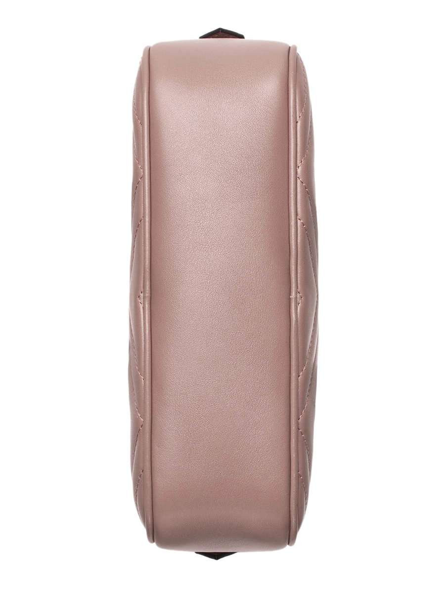 GG Marmont Small Matelassé Zipped Dusty Pink Shoulder Bag
