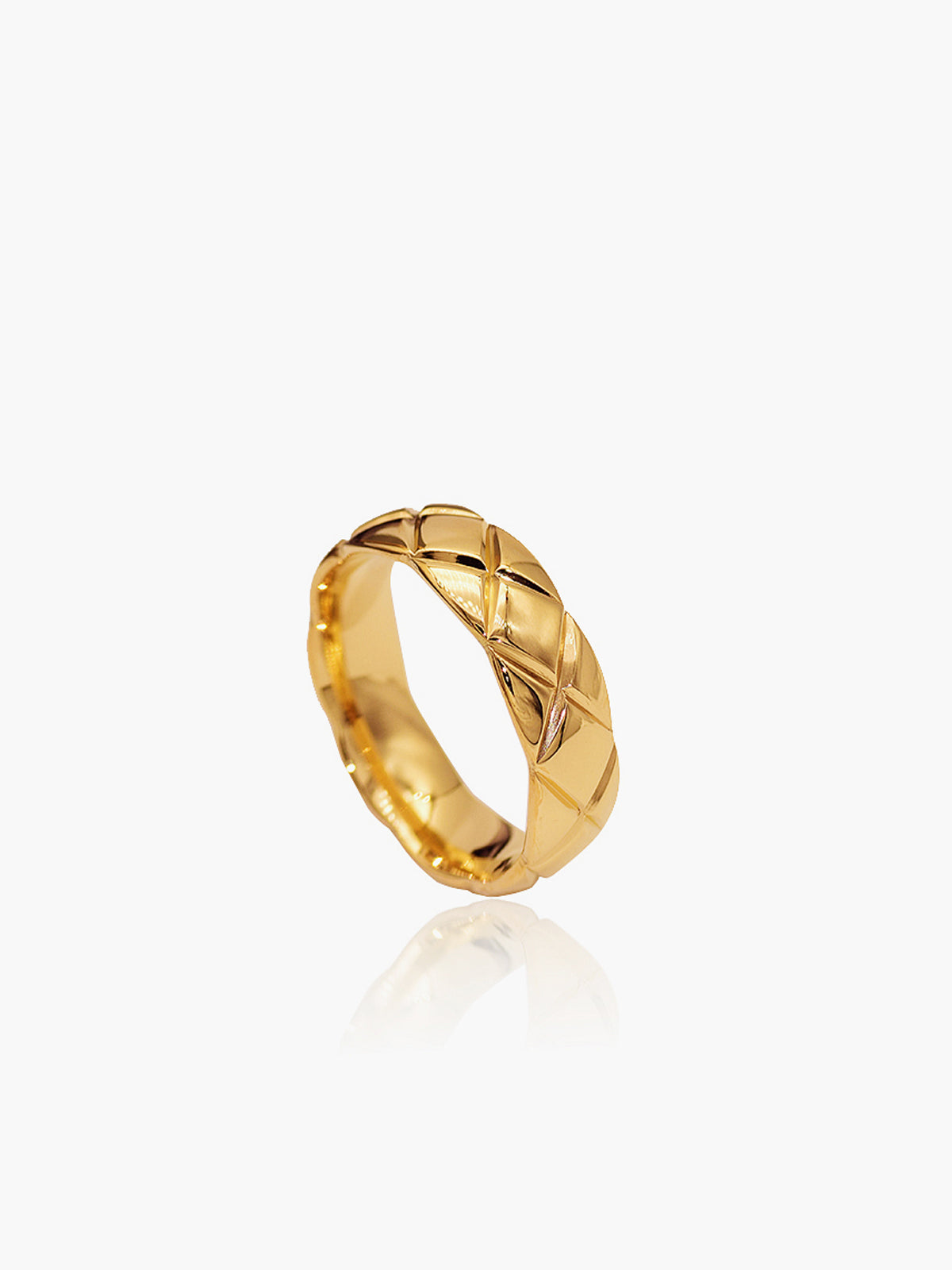 Rhombic Pattern Tunnel Ring – Luvor