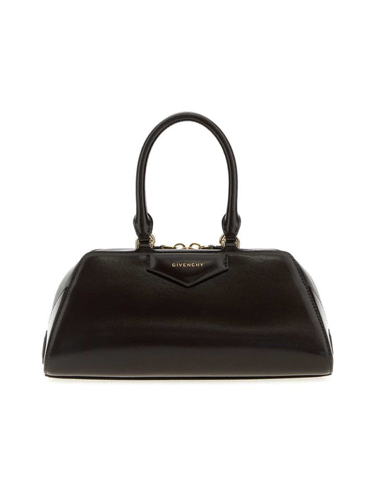 Small Antigona East-West bag in Box leather