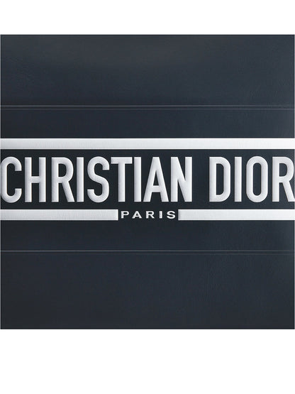 Large Dior Vibe Daily Pouch in Blue Calfskin