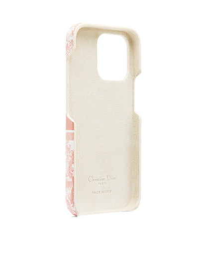 Dior Case Iphone 13 Pro in Rose des Vents Toile de Jouy
