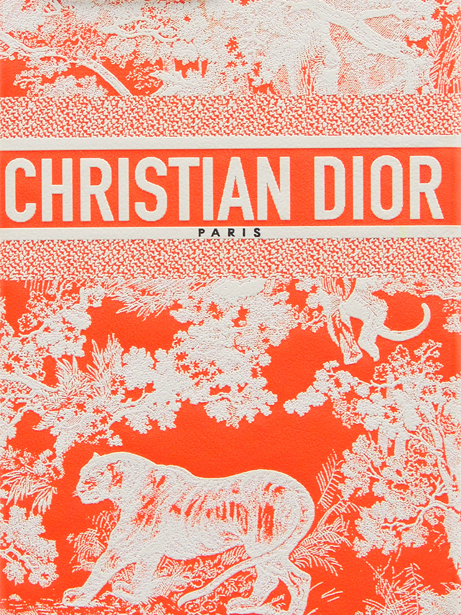 Dior Case Iphone 13 Pro in Fluorescent Orange Toile de Jouy