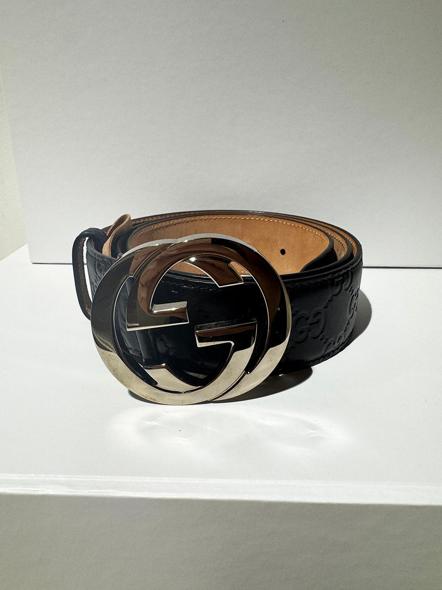 Belt with Interlocking G Buckle