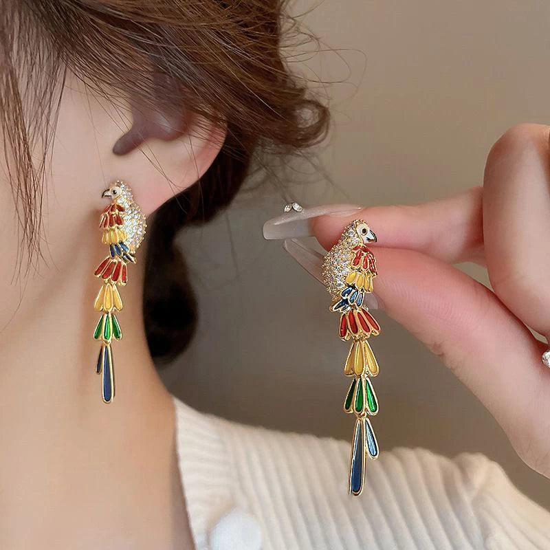 Parrot Earrings – 18K Gold Plated