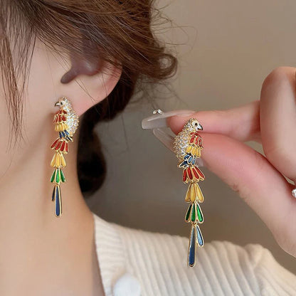 Parrot Earrings – 18K Gold Plated