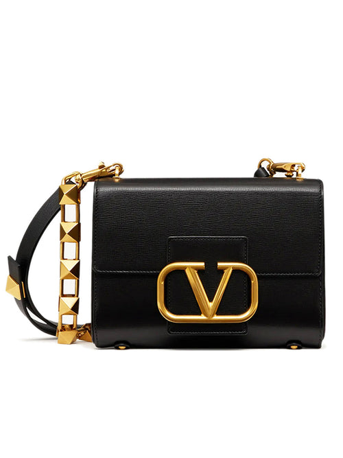 Stud Sign Grainy Calfskin Shoulder Bag