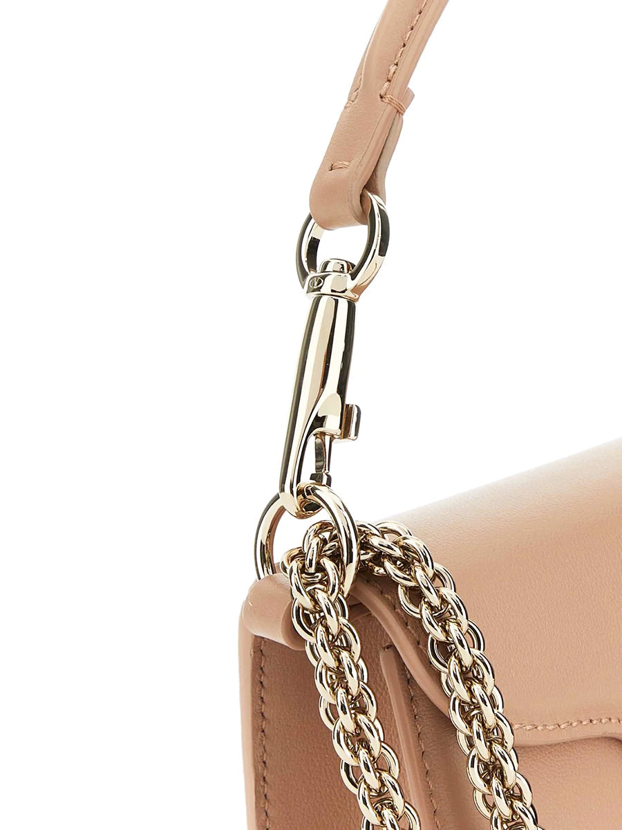 Small Loco Calfskin Shoulder Bag in Rose Canelle