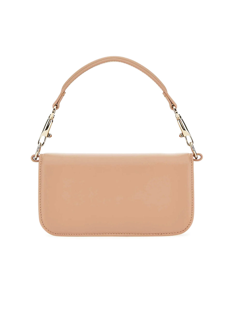 Small Loco Calfskin Shoulder Bag in Rose Canelle