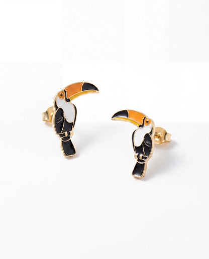Toucan Earrings – 18K Gold Plated