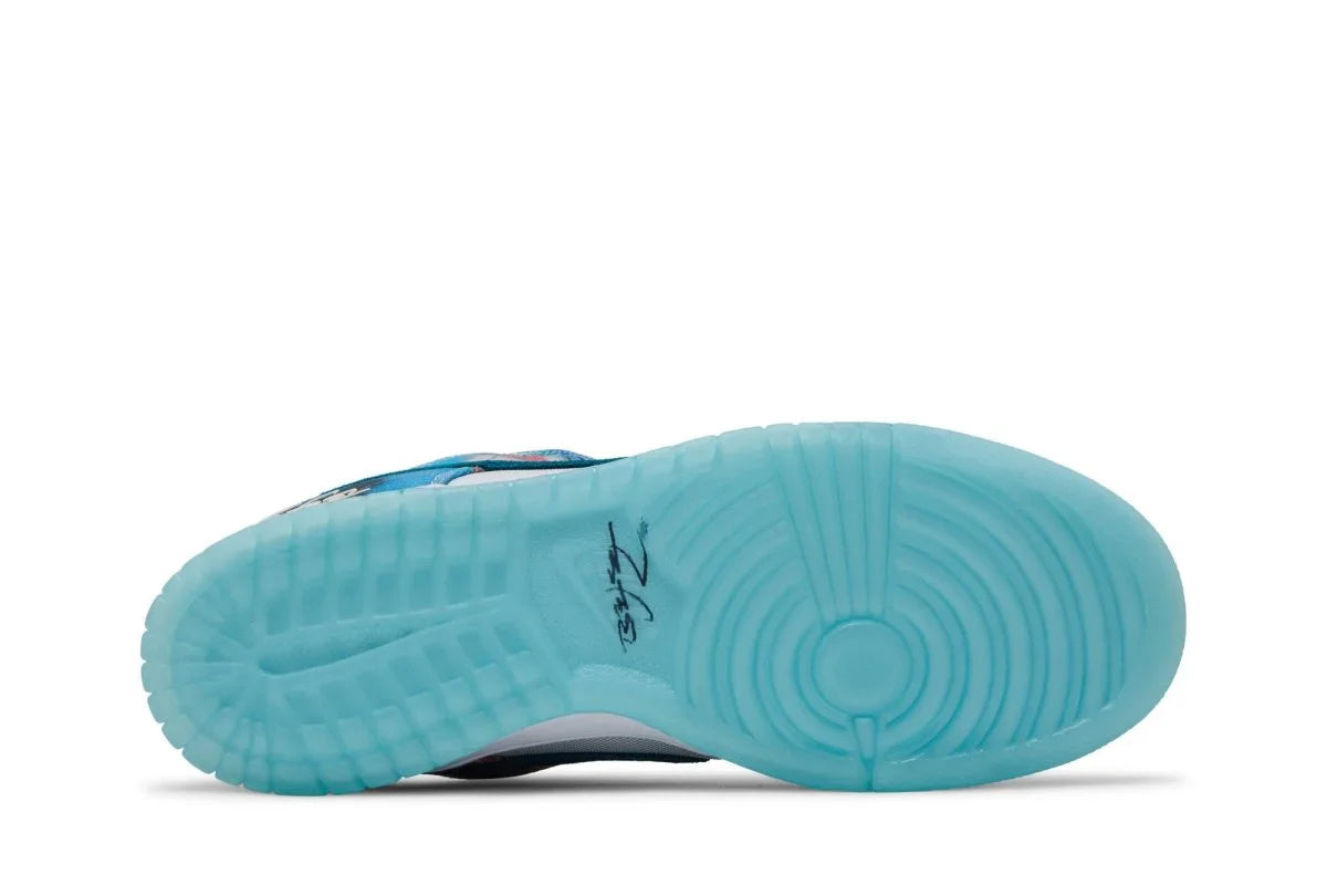 Low x Futura Skateboard Bleached Aqua Blue