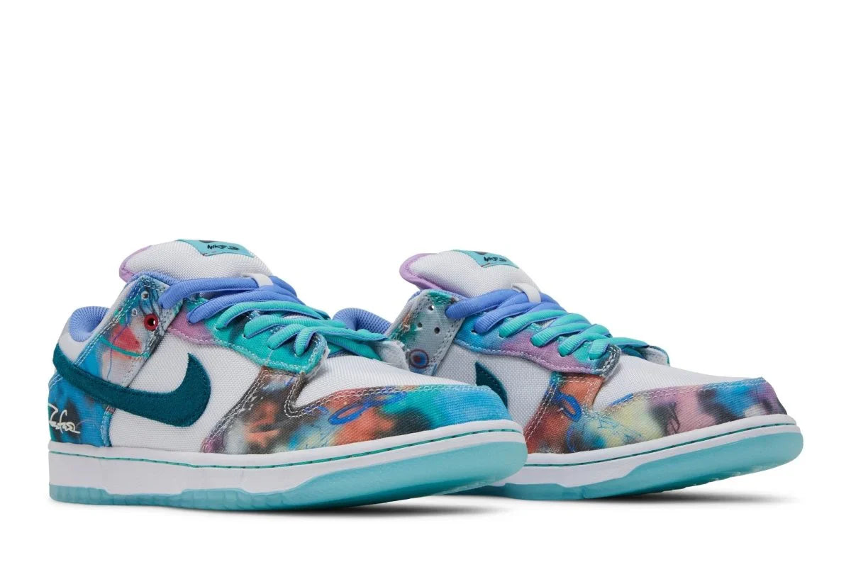 Low x Futura Skateboard Bleached Aqua Blue