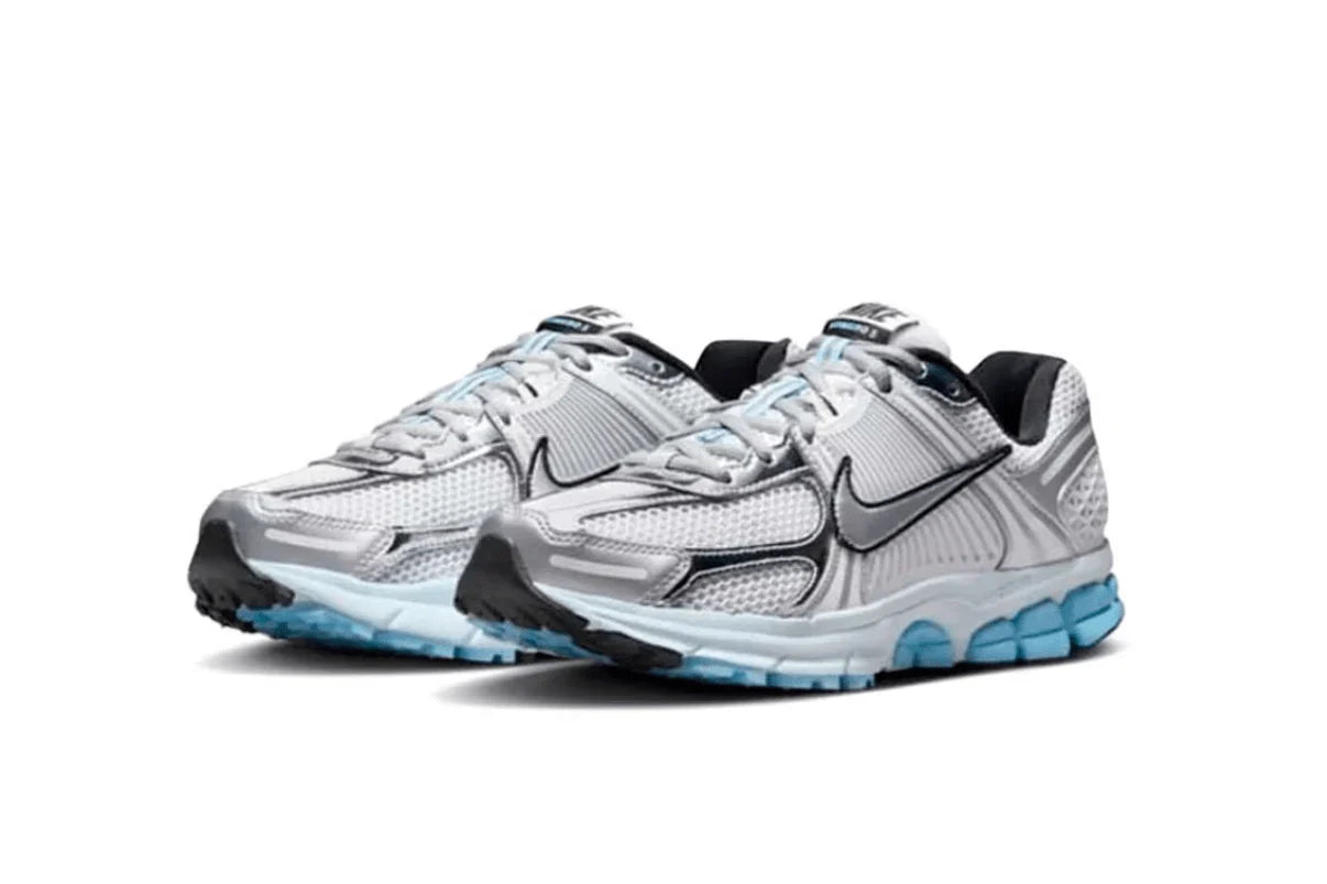 Metallic Silver & Blue Tint